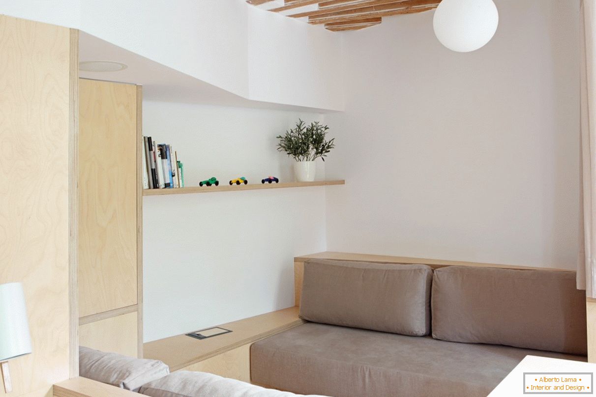 Living room in natural colors