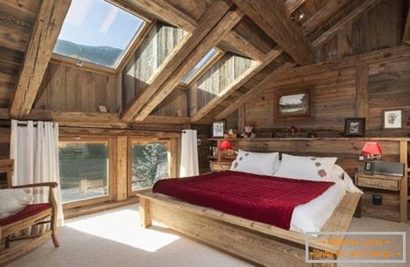 attic-interior-bedroom-in-style-chalet