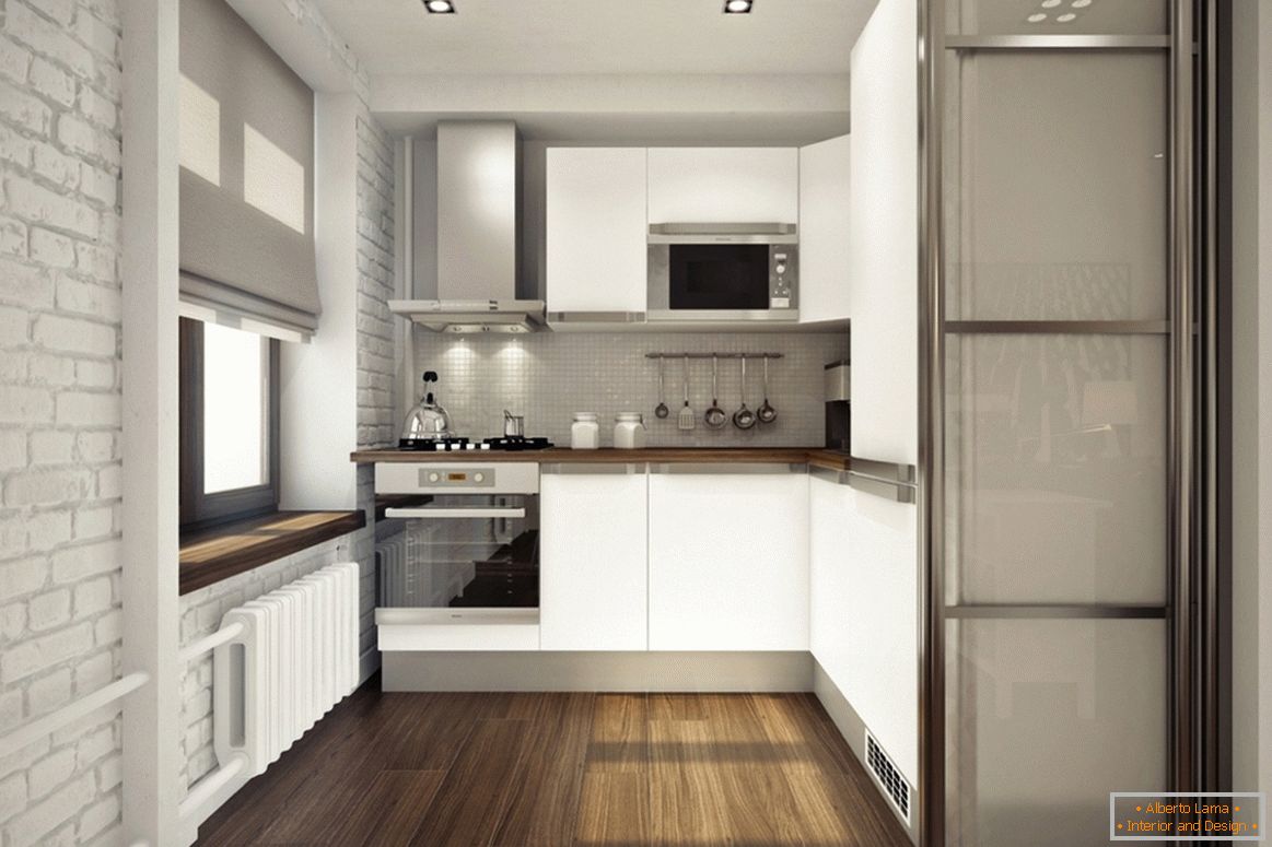 Design of a small kitchen in a studio apartment
