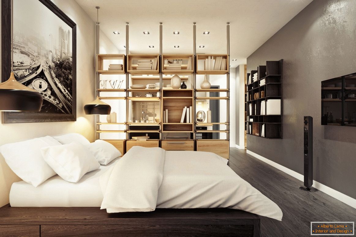 Design of a small studio apartment in warm tones - фото 2