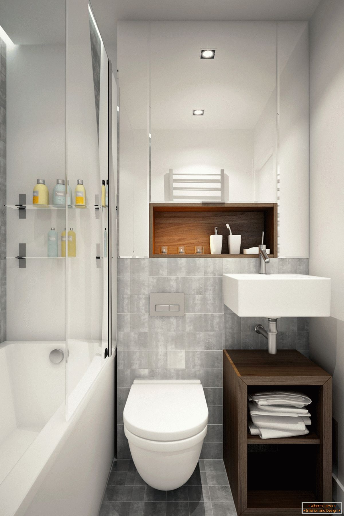 Bathroom design in white