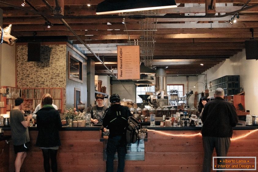 Interior cafe in San Francisco