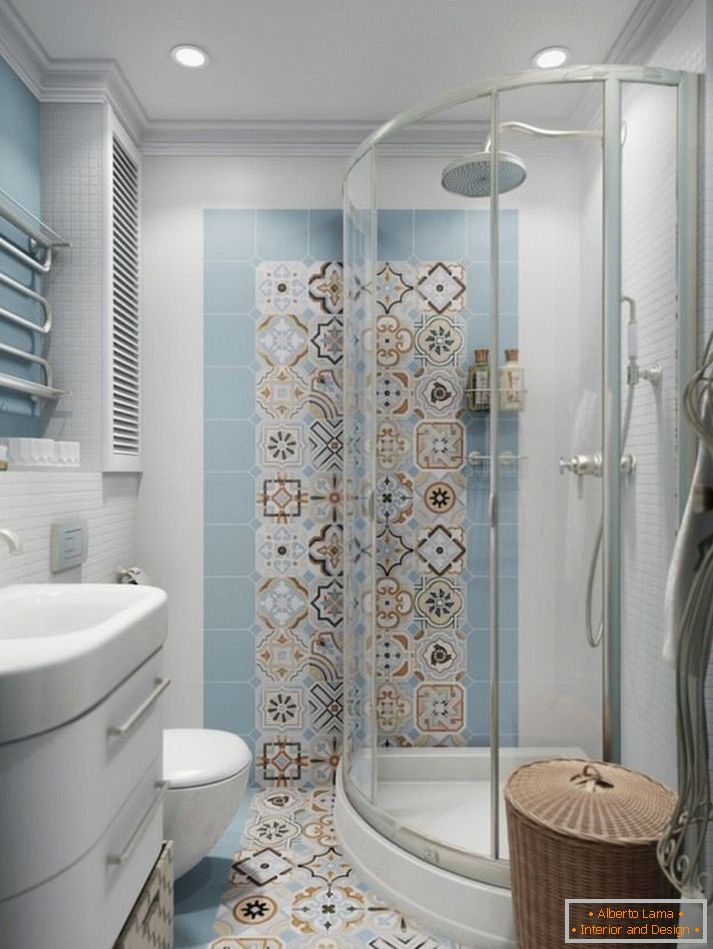 Shower cabin in the bathroom