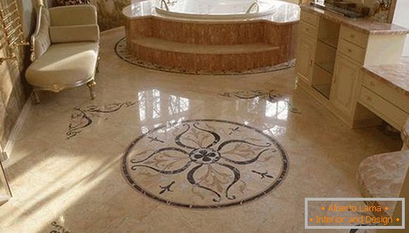 floor in the bathroom in a private house, photo 42
