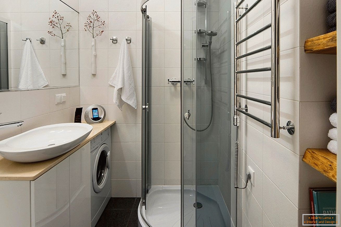 Bathroom Design в однокомнатной квартире 33 кв м