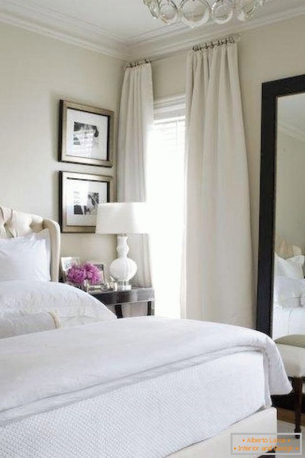 Large mirror in the bedroom