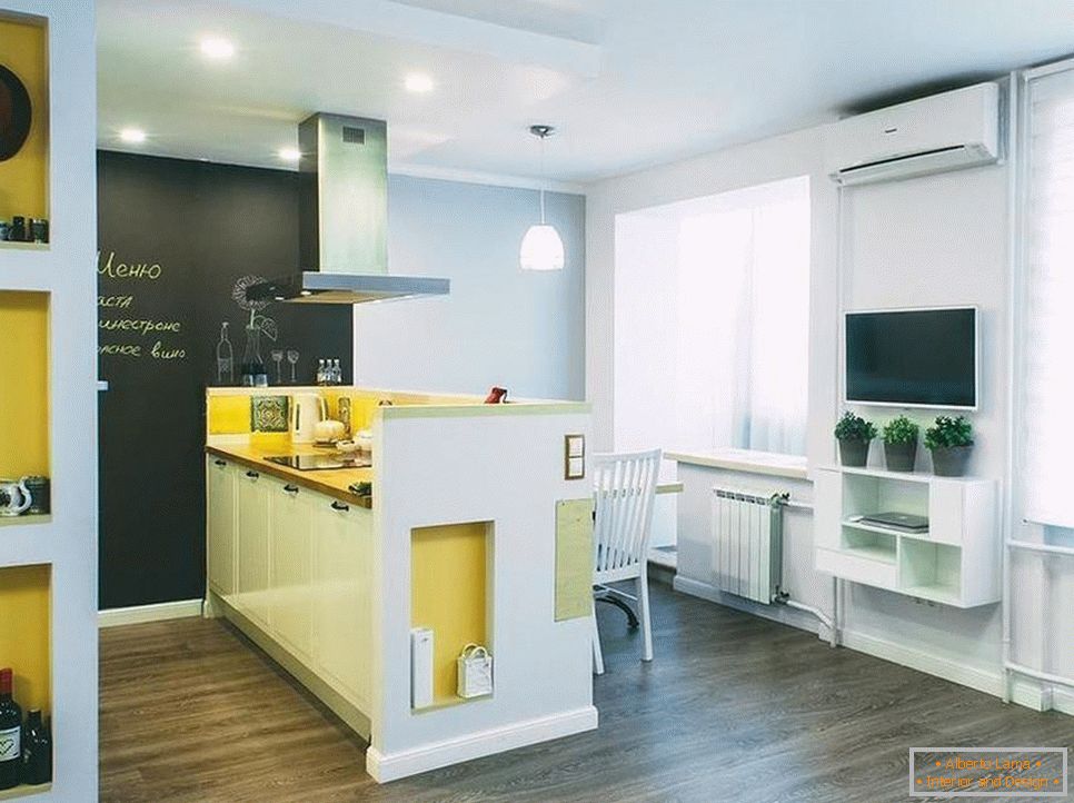 Kitchen with island