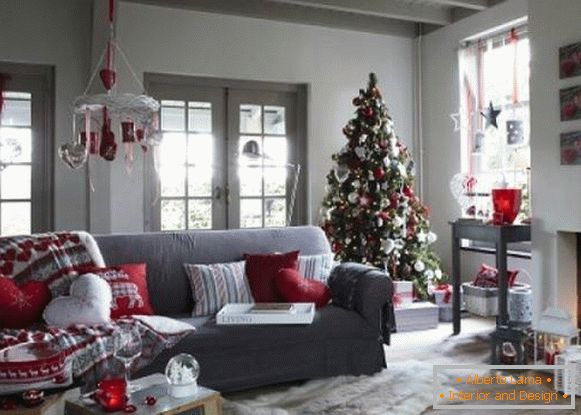 Stylish color scheme for the New Year's interior
