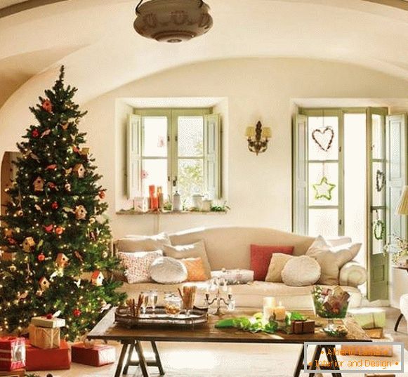 Christmas tree with homemade decor
