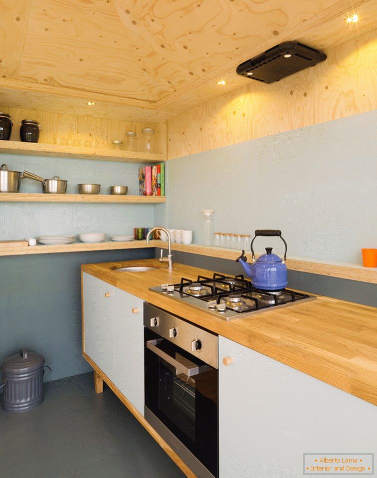 Household appliances in the kitchen island