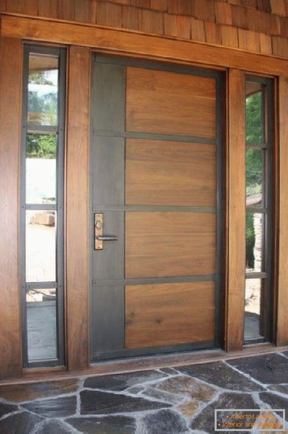 wooden entrance doors for a private house, photo 10