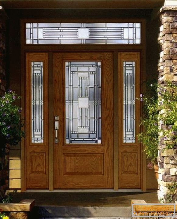 wooden entrance doors with double-glazed windows, photo 17