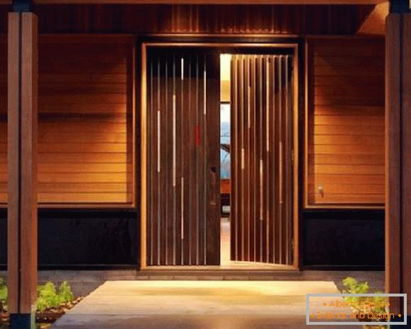 wooden entrance doors for a private house, photo 6