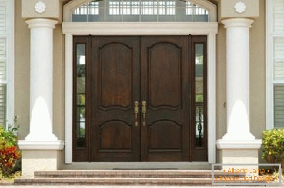 wooden entrance doors for a country house, photo 7