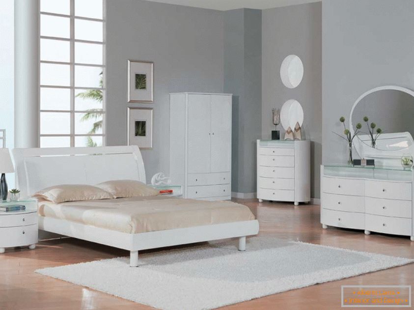 White furniture in the bedroom