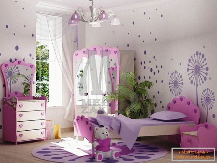 Stylish room for girls