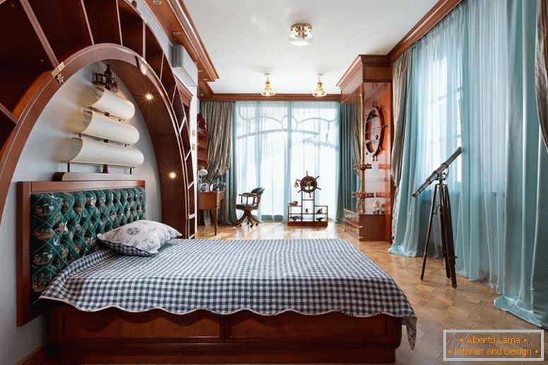 Exclusive bedroom made of wood