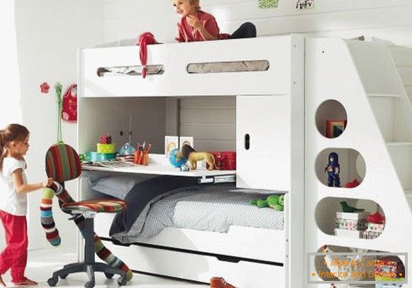 Baby bed loft с рабочей зоной