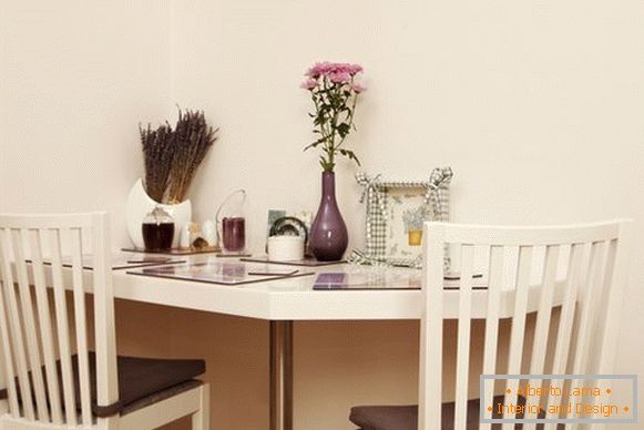 Small dining table in the kitchen