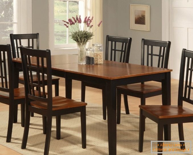 Rectangular dining table