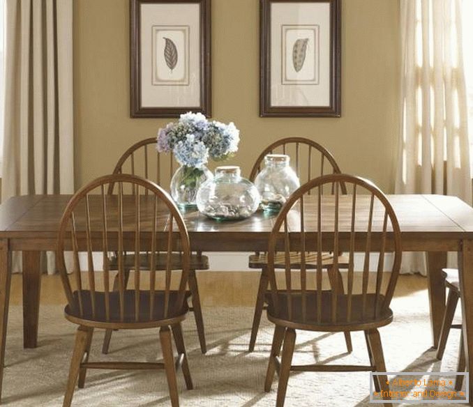 Dining table and chairs