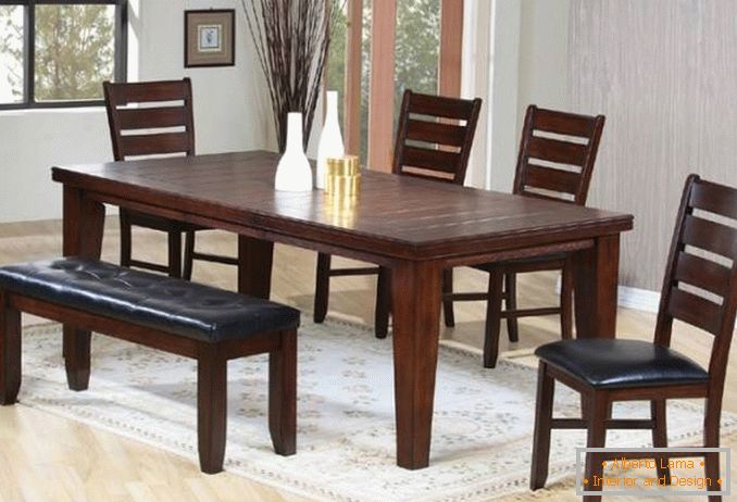 Dining table and chairs