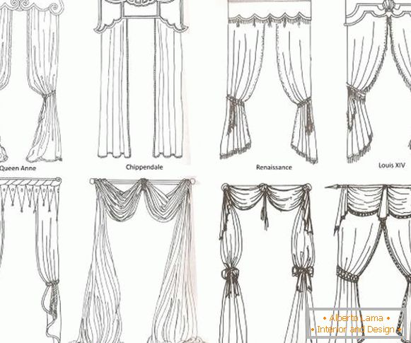 Types of classic curtains