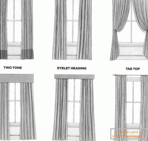 Curtains in a modern style