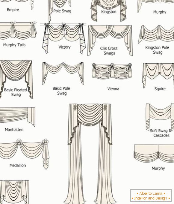 Short curtains and decorations for windows