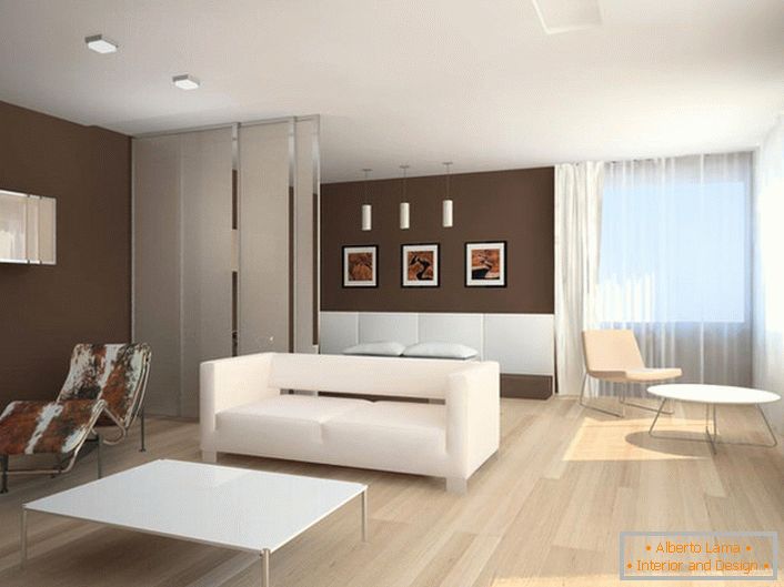 The minimalism style is ideal, if it is a question of the organization of an interior of a small-sized apartment. 