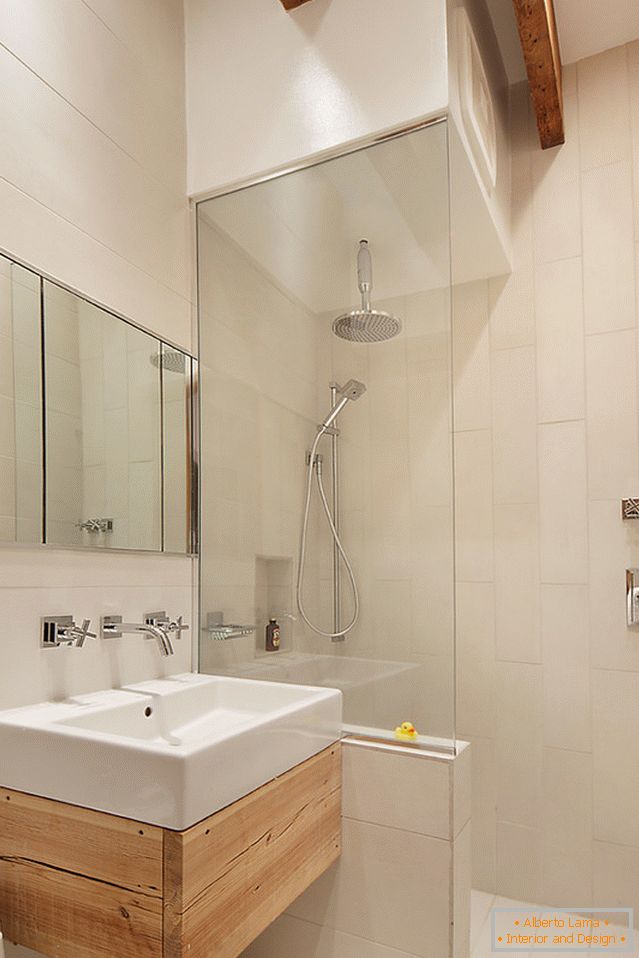 Bathroom of a small apartment in Manhattan