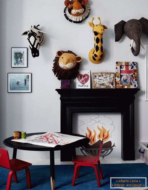 Internal design of private houses - photo of a children's room