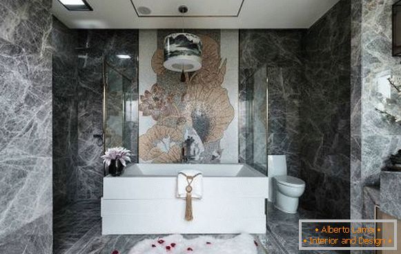 Luxurious bathroom design in Chinese style