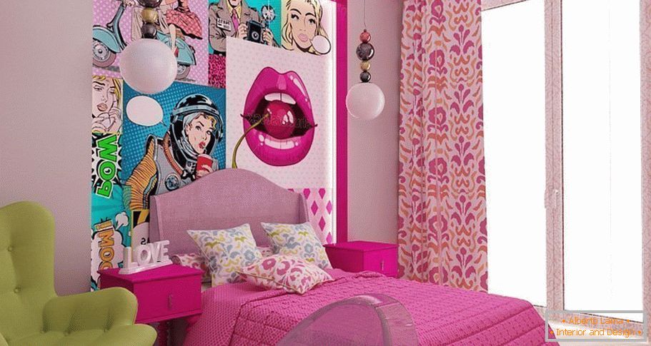 Bedroom в стиле поп-арт