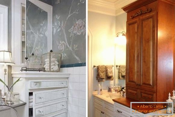 Beautiful built-in lockers for the bathroom