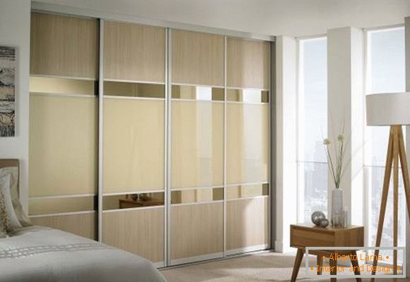 Stylish wardrobe in the bedroom wall