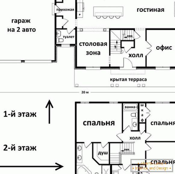 Second floor in a private house with three bedrooms and a bathroom