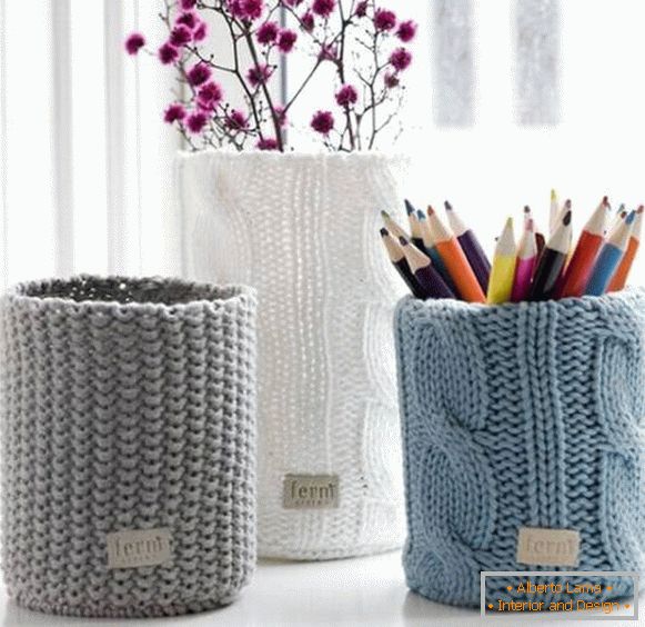 Beautiful Knitted Vases