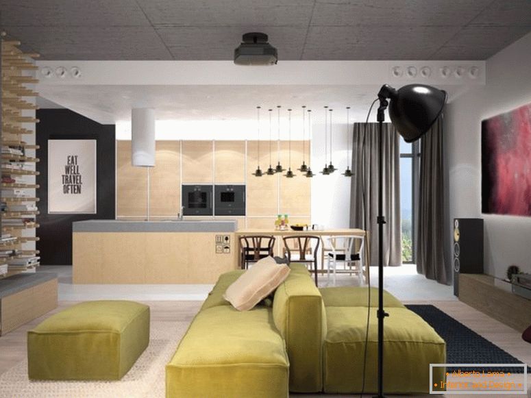 living-in-style-loft-with-two-sided-couch