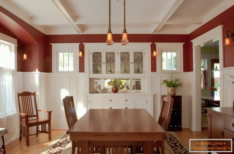 The original idea of ​​decorating a dining room