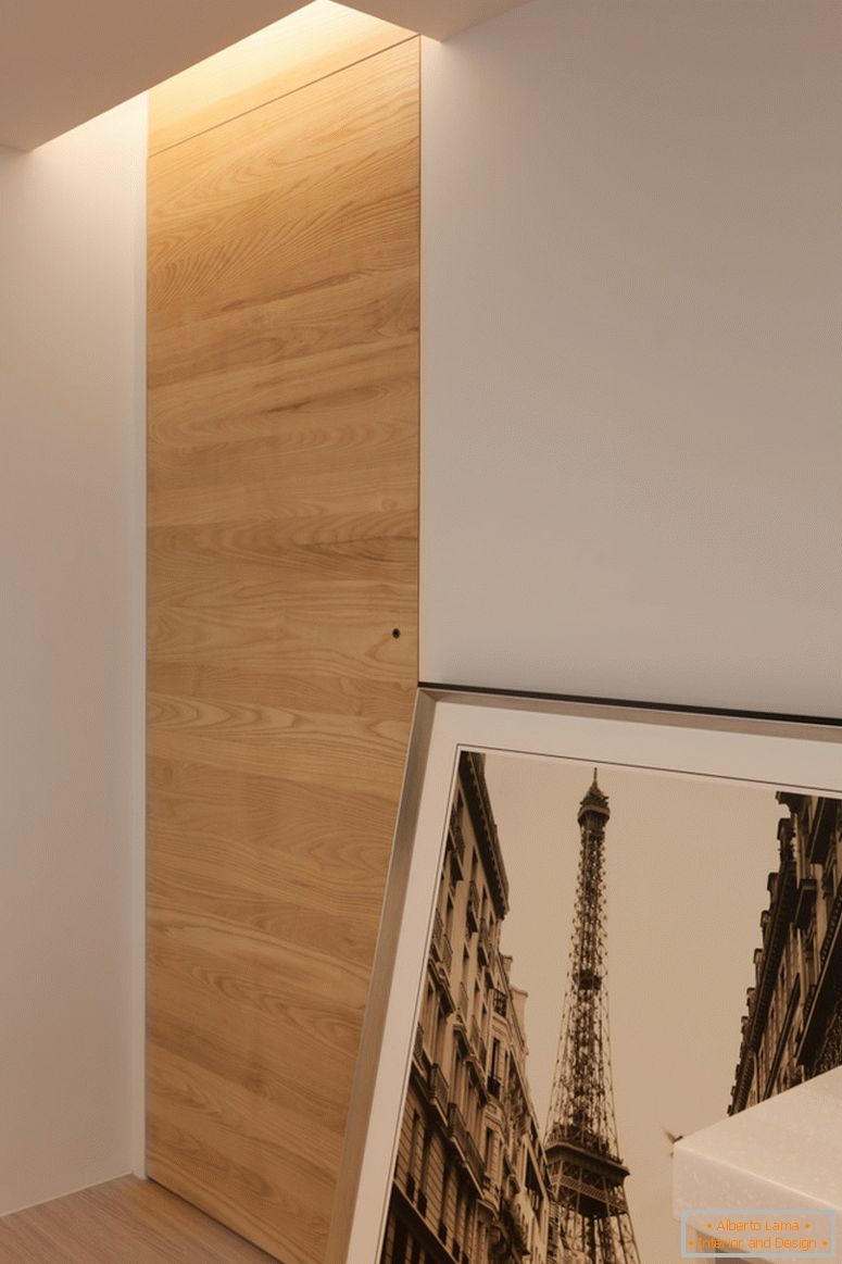 Door to the pantry in a three-room apartment