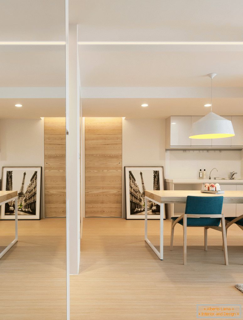 Kitchen interior in a three-room apartment