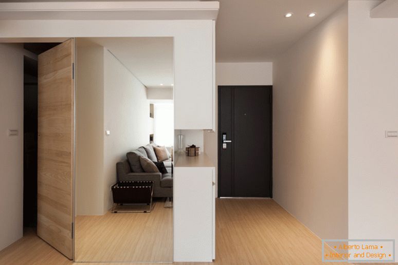 Hidden door in a three-room apartment