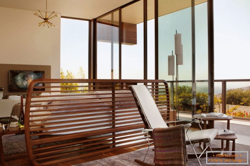 Interior of the bedroom of the residence Ziering Residence