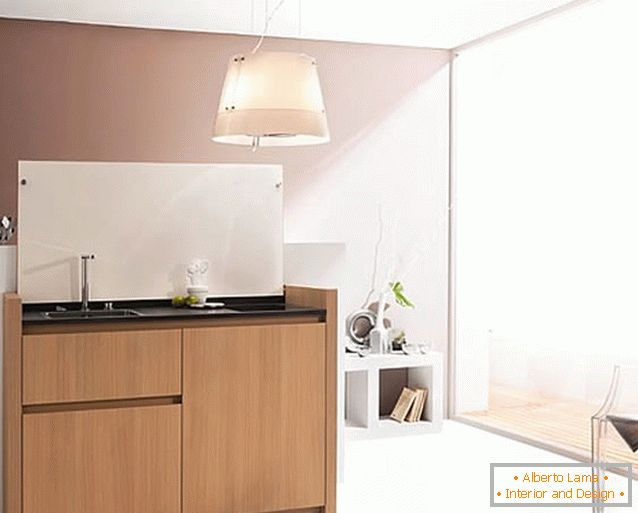 Compact set in the interior of the kitchen