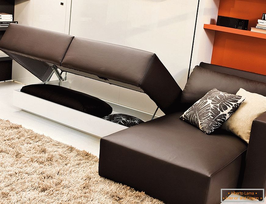 Folding sofa in the living room