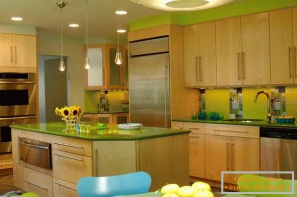 brown-light green-kitchen