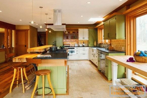 wooden-green-kitchen