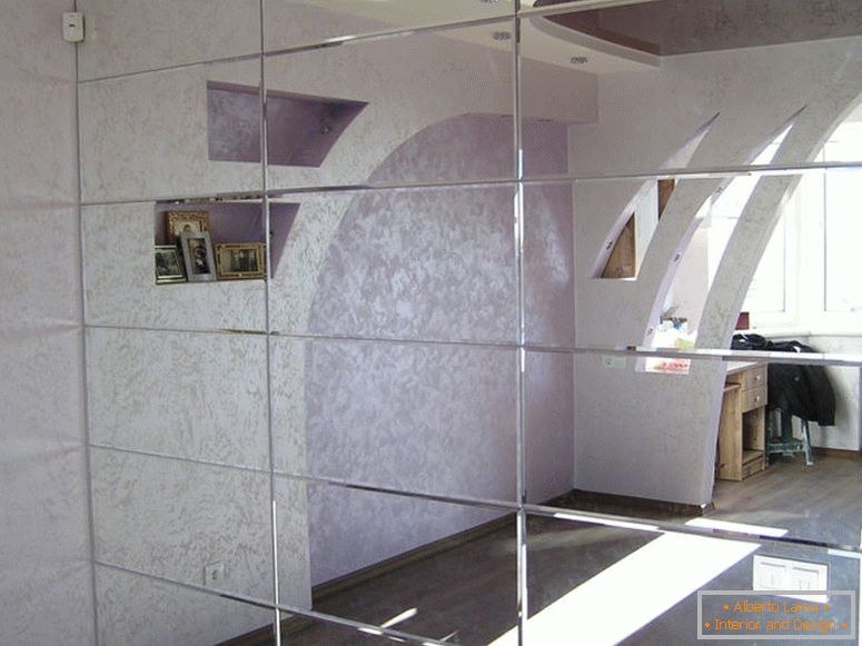Mirror panel on the wall - 55 photos of ideas in the
