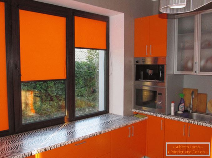 Orange shutters to the kitchen in 2017
